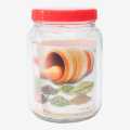 Transparent Glass Achar Jar Pot. 