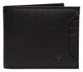 WildHorn Black Genuine Leather Wallet For Men - WH1251 | Black Solid Leather Wallet For Men | Black Purse For Men. 