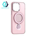 Phone Case with 360-degree Rotatable Magnetic Ring Stand Shockproof Translucent Phone Cases for iPhone15/PLUS/Pro/Pro Max. 
