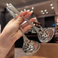 Kitchen accessories Stainless Steel Soup Spoon Deepen Large Capacity Spoon Silver Mirror Polished Flatware Soup Rice Home Kitchen Tableware JUE. 