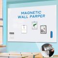 Dry Erase Whiteboard Sticker Wall Decal, Self Adhesive White Board Peel Stick Paper(45/200 CM). 