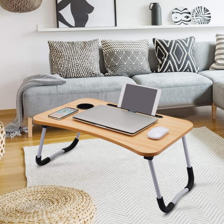Portable Folding Laptop Table With iPad Stand - Versatile Study Table ...