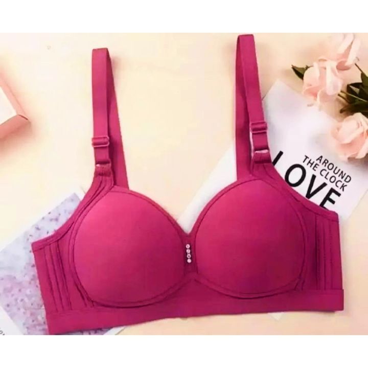 Comfortable%20Women's%20Foam%20Bra%20Soft%20Underwear%20Cotton-like%20Breathable%20Wireless%20Seamless%20Push%20up%20Bra%20Set%20-%20Image%202