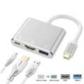 3 In 1 Type C To Type C Female HDMI USB 3.0 Adapter. 