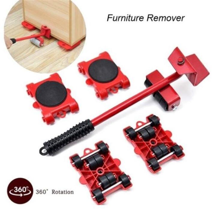 Heavy Duty Furniture Movers Set - 4 Pack With 5 Wheels Each, 360° Rotating, Holds 1322 LBS For Sofa, Fridge, Cabinet