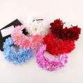 Mori Girl Handmade Women Flowers Headband Braided Wreath Artificial Flower Peony Flower Crown Elegant Design Wedding Hair Accessories Party. 