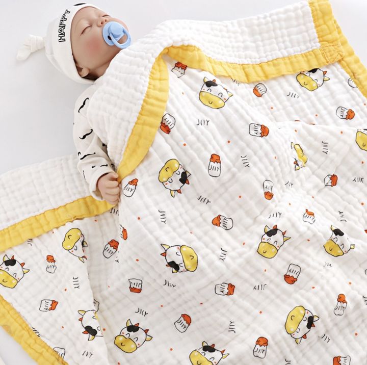 KidsSansar%20-%20Baby%20100%25%20Cotton%20Super%20Soft%20Muslin%20Blanket%20-%20Image%204