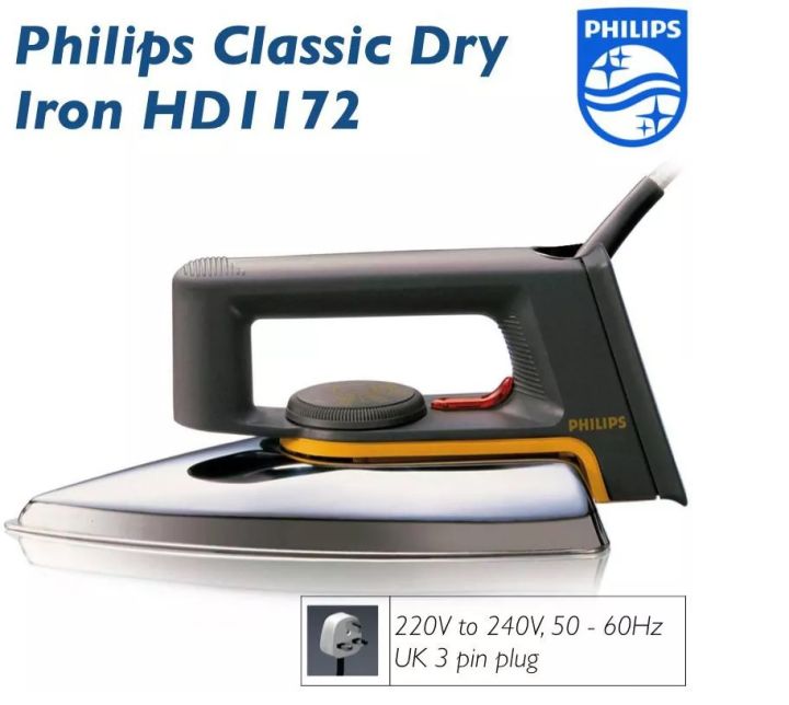 Philips%20Hd1172%20Classic%20Dry%20Iron%20-%201000%20Watts%20Iron%20Box%20-%20Image%203