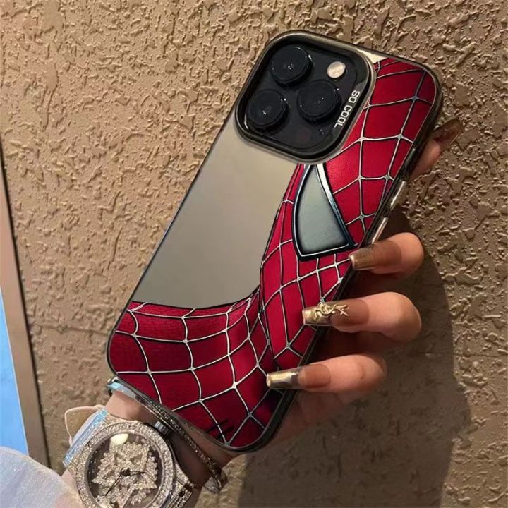 MARVEL%20Spider%20Man%20Phone%20Case%20Compatible%20for%20IPhone%2011%2015%2012%2014%2013%20Pro%20Max%20X%20XR%20XS%20Max%20Luxury%20Plating%20Metal%20Shockproof%20Soft%20Case%20-%20Image%204