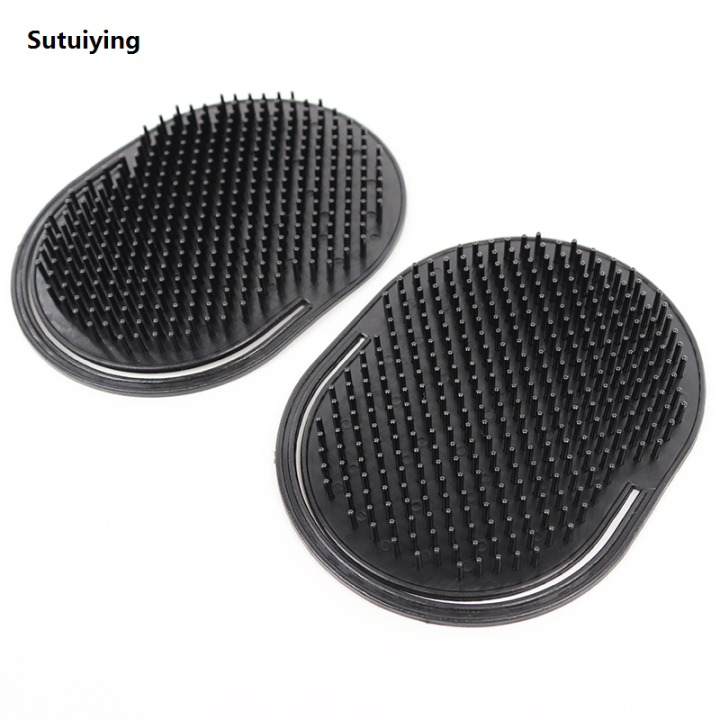 Sutuiying%201pcs%20silicone%20comb%20palm%20portable%20scalp%20massage%20black%20New%20style%20hair%20care%20travel%20portable%20brush%20hair%20styling%20tool%20-%20Image%204