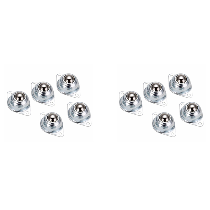 10Pcs Carbon Steel Swivel Ball Caster Wheel Car Robot Universal Eye Round Wheel for Machinery Furniture