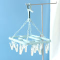 Ximivogue 18 Clip Square Clothes Hanger (Blue). 