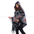 Woolen Hooded Poncho For Women. 