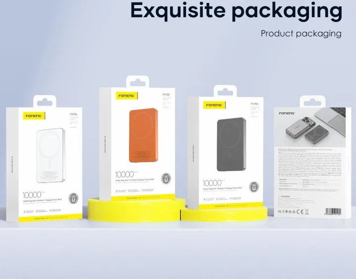 Foneng%2010000mah%20powerbank%20%7C%20%20Ultra%20thin%20%7C%20Magsafe%20%7C%2020Watt%20PD%20Fast%20Charging%20%7C15W%20Wireless%20Charging%20%7C%20QC3.0%20%7C%203C%20Certified%20%7C%20Metallic%20coating%20%7C1%20year%20warranty%20%7C%20Orange,Silver%20&%20Gray%7C%20PX156%7C%20-%20Image%206