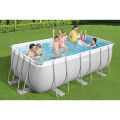 Bestway 56456 Power Steel Above Ground Frame Pool Rectangular 4.12m x 2.01m x 1.22m. 