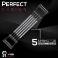 Professional Gym Exercise Chest Pull Expander Fitness Puller 5 Spring Portable Adjustable Resistance. 