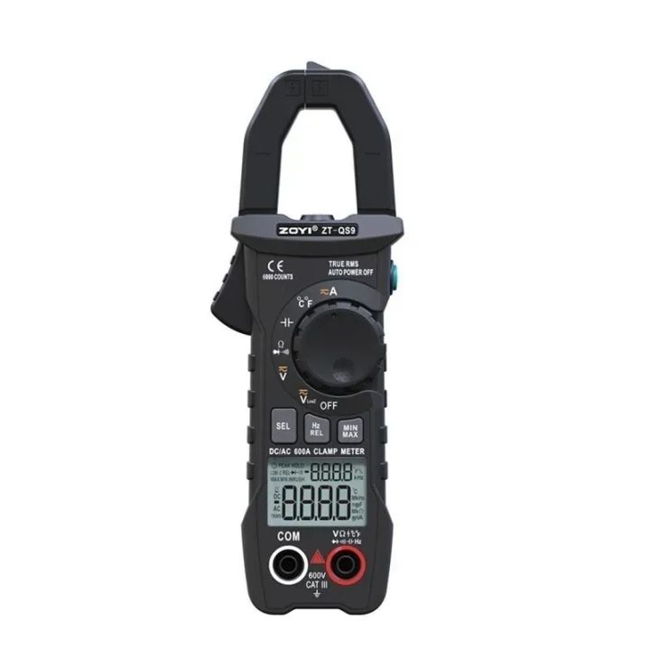 ZT-QS9 AC/ DC Clamp Meter RMS 6000 Counts Multimeter Tester Measuring Starting Current The Clamp Multimeter AC DC Current Voltage Diode Tester Digital multimeter Tester Voltmeter diode Meter