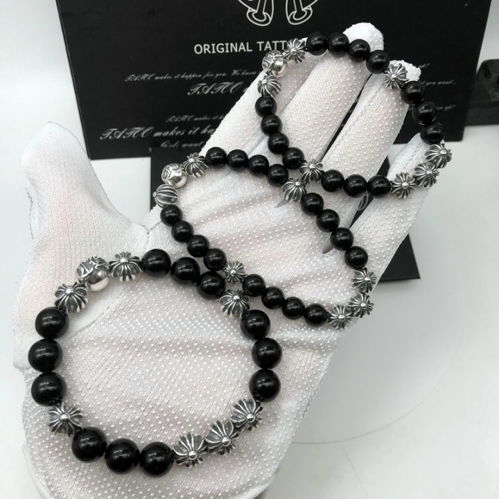 %E3%80%90New%20arrival%E3%80%91High%20Version%20CH%20Natural%20Obsidian%20Eight%20Silver%20Beads%20Bracelet%20Retro%20Thai%20Silver%20Cross%20Bracelet%20for%20Men%20and%20Women%20-%20Image%203