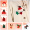 5PCS/set Fashion DIY craft Sweater Badge Clothes Plush  Snowman Hat Accessories Christmas Ornament. 