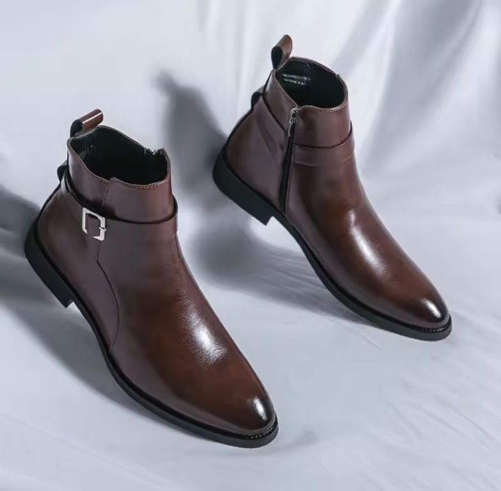Classic%20New%20Brown%20Leather%20Ankle%20Boots%20For%20Men%20-%20Image%203