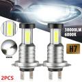 Kqueebee 6 PCS H7 Combo LED Headlight Kit Bulbs High Low Beam 6000K Kit 240W 52000LM & 100W 30000LM. 