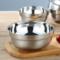 Stainless Steel Rice Bowl Household Double Layer Insulated Noodles Soup Bowl 14CM. 