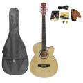 Fender Acoustic Guitar With 4 Band Equlizer With Cover, String, Capo, Belt, Jackwire And 2Picks. 