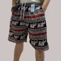Men's pants summer sports drifting thailand street tide big pants quick-drying beach pants cotton silk thin home. 