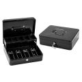 Security Lock Safe Box Key Cash Box With Money Tray Store House Metal Money Saving Organizer Slots Cash Register Drawer. 