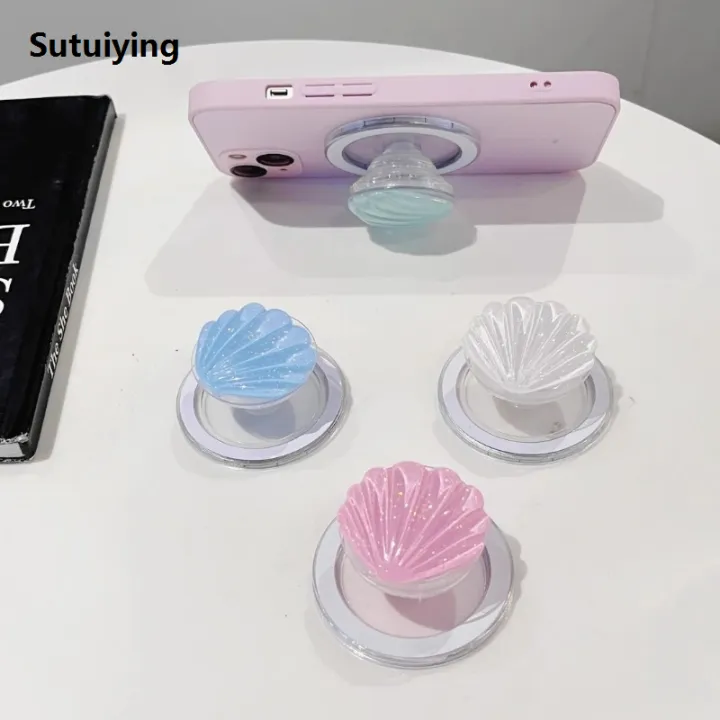 Sutuiying%20NEW%20Korea%20INS%20Glitter%20Scallop%20For%20Magsafe%20Magnetic%20Phone%20Griptok%20Fifty%20percent%20discount%20Grip%20Tok%20Stand%20For%20IPhone%20Samsung%20Foldable%20Case%20Holder%20Bracket%20-%20Image%206