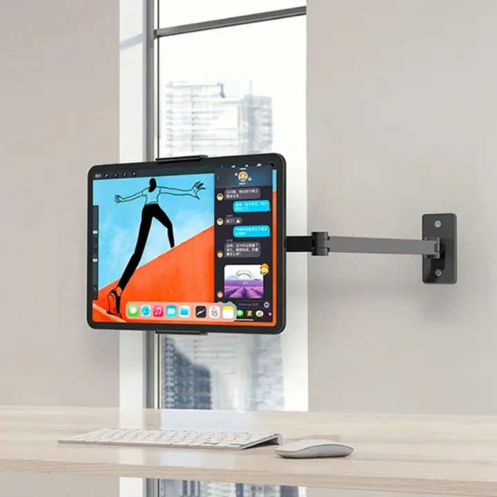 Wall-Mounted,%20Foldable%20Tablet%20Arm%20for%20Kitchen%20Use,%20Adjustable%20for%204.7-12.9%20Inch%20Mobile%20Phones%20and%20Tablets,%20White%20-%20Image%204
