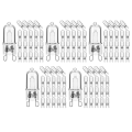 100Pc G9 Halogen Light Bulbs,25W Clear Halogen Lamps Dimmable,Warm White 2800K for Chandeliers,Pendants,Landscape Lights. 