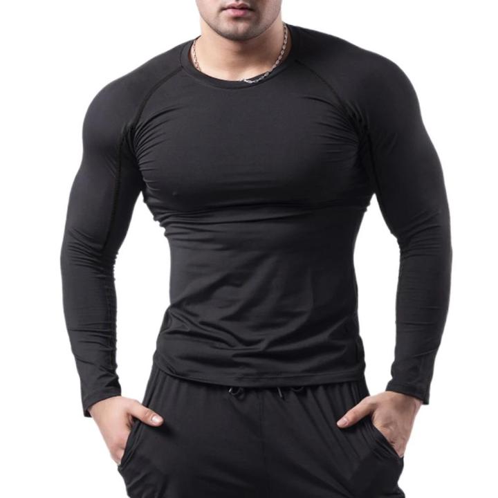 New%20style%20Y2K%20Compression%20Shirt%20Men's%20Fitness%20Gym%20Skeleton%20Sport%20Running%20T-Shirt%20Rashgard%20Tops%20Tee%20Quick%20Dry%20Long%20Sleeve%20T-Shirt%20For%20Men%20-%20Image%204