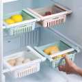 4Pcs Kitchen Organizer Adjustable Kitchen Refrigerator Storage Rack Fridge Freezer Shelf Holder Pull-Out Drawer Organizer Space Saver. 