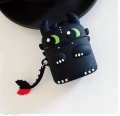 Amo Store Black Dragon AirPods Case | Premium Silicone Protective Cover | Compatible with AirPods Pro, Pro 2, 3 & 4 | Stylish & Durable Dragon Design. 