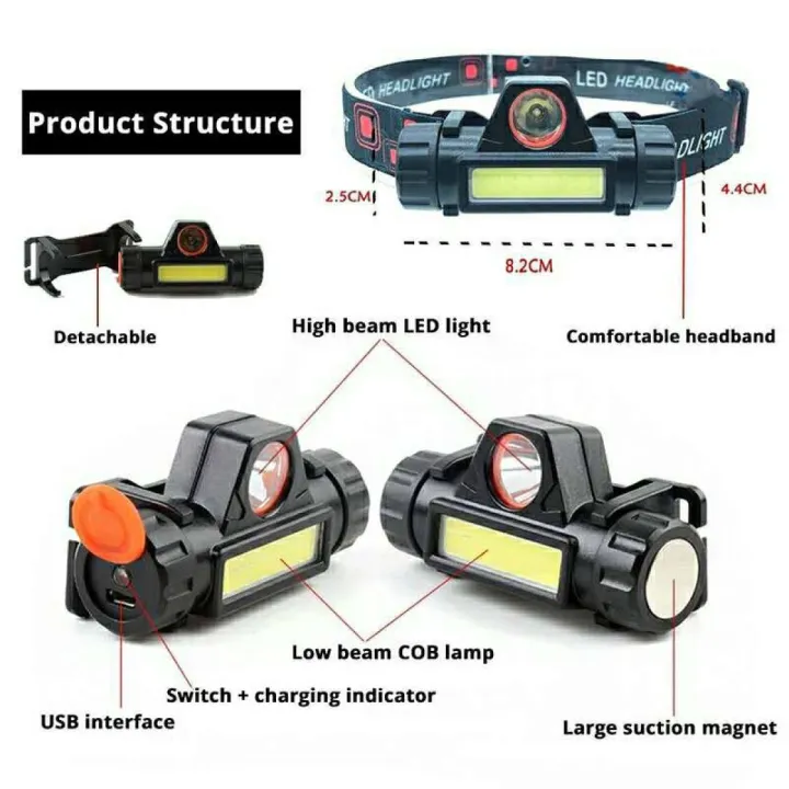 Multifunctional%20Waterproof%20Powerful%20LED%20Headlamp%20XPE%20+%20COB%20USB%20Rechargeable%20Headlight%20Head%20Torch%20Head%20Lamp%20-%20Image%206