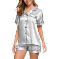 Satin 2Pcs Shirt And Short Night Dress For Women. 