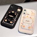 Case for iphone x s iphone xr iphone xs max phone casing back cover Softcase Silicone shockproof Cover new design aesthetic Rotatable mirror Cute Bear with holder JTXXZJ01. 