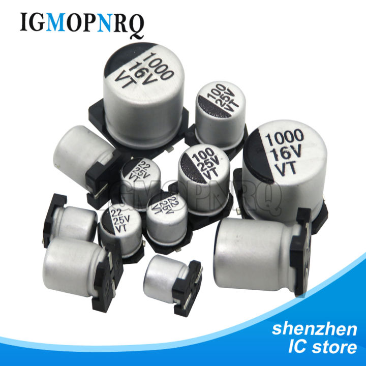 10PCS SMD Electrolytic capacitor aluminum 6.3V 10V 16V 25V 35V 50V 1UF 2.2UF 4.7UF 10UF 22UF 47UF 100UF 220UF 330UF 470UF 680UF