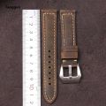 Tanggeri 20/22/24/26mm High Quality Calfskin Watch Strap for Seiko for Rolex Fifty percent discount 1908 Watch Band Vintage Leather Wristband Matte Bracelet. 