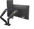 NB North Bayou Dual Monitor Desk Mount Stand  F160 Full Motion Swivel Computer Monitor Arm for Two Screens 17-27 Inch Black. 