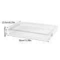 Modeow Water-resistant File Box Clear Stackable A4 Size Plastic File Storage Box Organizer for Documents Certificates Scrapbook Craft Supplies. 