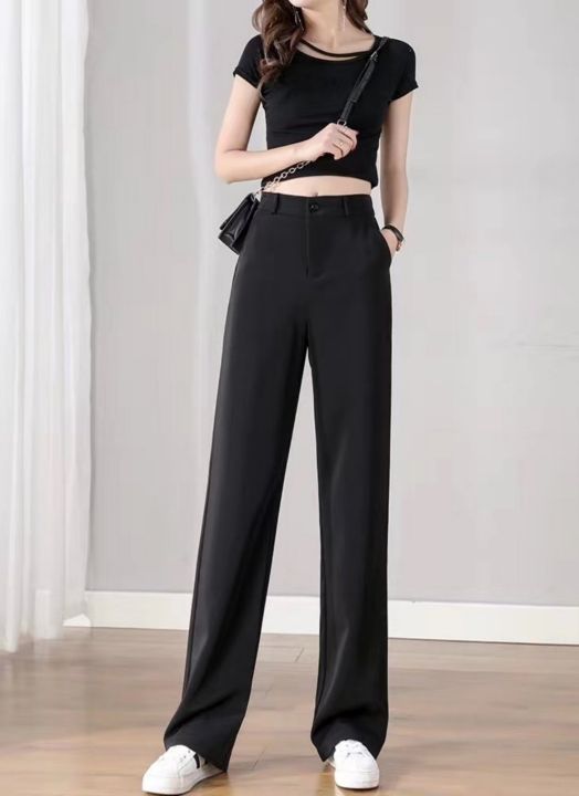 Best High Waisted Wide Leg Office Suit Elegant Long Formal Pant For Women Fashion Women s Wear Daraz .np