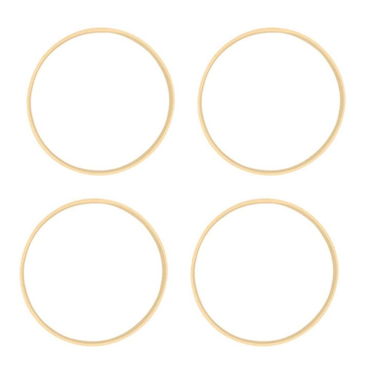 Spreeshop 4X Dream Bamboo Rings,Wooden Circle Round Catcher DIY Hoop for Flower Wreath House Garden Plant Decor Basket 26cm