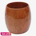 Wooden Cup 3" Set Of 6. 