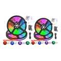 Buy 1 Get 1 Free RGB 5M Strip Multicolored Led Strip Lights 12V DC Powered With Remote. 