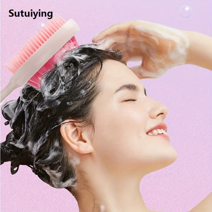 Sutuiying%201pc%20Silicone%20Long%20Handle%20Hair%20Washing%20and%20Massage%20Brush,%20Sales%20promotion%20with%20Two%20Brush%20Heads%20for%20Deeper%20Scalp%20Massage%20Hair%20Brush%20-%20Image%202