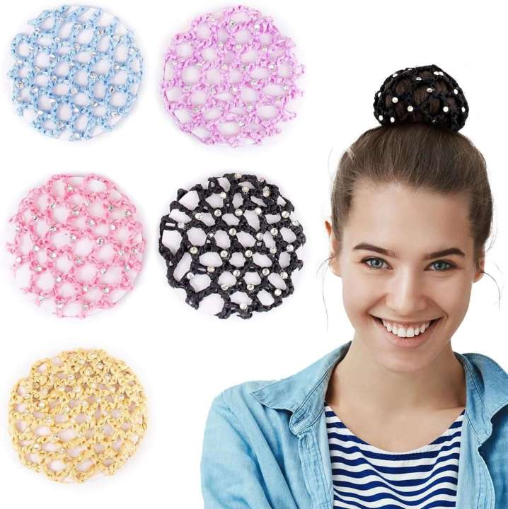 Dance Professional Hotel Staff Invisible Handmade Crochet Cap Nurse Flight Attendant Hair Net Bun