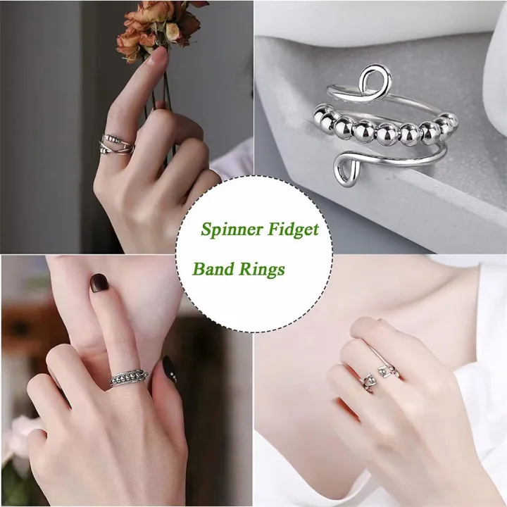 Women's%20Jewelry%20Womens%20Anxiety%20Rings%20Hypoallergenic%20%20Sterling%20%20Stress%20Relief%20Bands%20Sterling%20%20Fidget%20Ring%20Fidget%20Rings%20Anxiety-relief%20Rings%20%20Rings%20for%20Stress%20and%20Anxiety%20Relief%20Fashion%20Accessories%20-%20Image%207