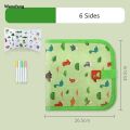Wenefang Kids Erasable Doodle Book Set Reusable Drawing Pads Cartoon Dinosaur Preschool Travel Art Toy Writing Painting Set. 